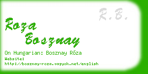 roza bosznay business card